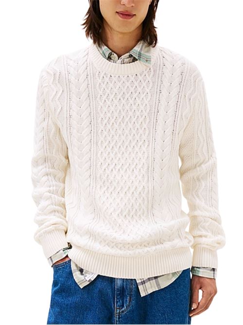 Maglione in cotone a trecce Tommy Jeans | DM0DM221010K4